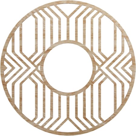 Ekena Millwork Empire Wood Fretwork Pierced Ceiling Medallion, Red Oak, 28"OD x 10 1/4"ID x 1/4"T CMWP28X28X0250EPRO